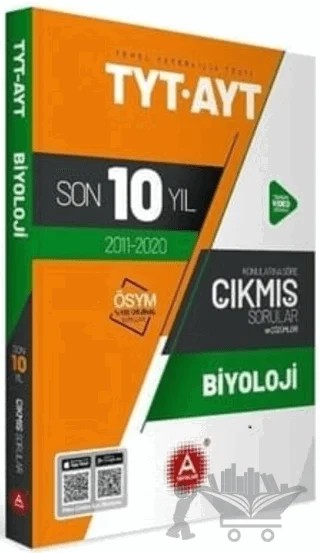 TYT AYT Biyoloji Son 10 Yıl Konularına Göre Tamamı Çözümlü Çıkmış Sorular – Kolektif – A Yayınları kitap kapağı
