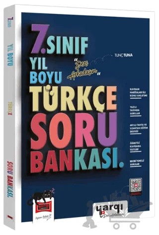 7. Sınıf Türkçe Yıl Boyu Soru Bankası – Tunç Tuna – Yargı Yayınevi kitap kapağı