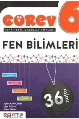 6. Sınıf Fen Bilimleri Görev Yeni Nesil Çalışma Föyleri – Aykut Karaçimen, Uğur Özcan – Nitelik Yayınları - Bayilik kitap kapağı
