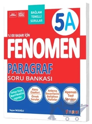 5. Sınıf Paragraf A Soru Bankası – Tayyar İnceoğlu – Fenomen Yayınları kitap kapağı