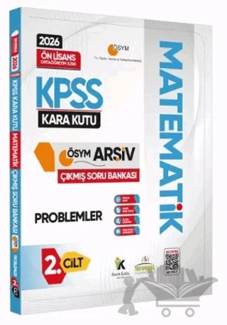 2026 KPSS Önlisans/Ortaöğretim Matematik Kara Kutu 2.Cilt Problemler ÖSYM Çıkmış Soru Bankası Çözümlü – Kolektif – Karakutu Yayın kitap kapağı