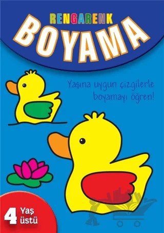 Rengarenk Boyama - 4 Yaş Üstü - Mavi Kitap – Kolektif – Parıltı Yayınları kitap kapağı