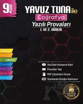9. Sınıf Coğrafya Yazılı Provaları – Yavuz Tuna – Yazarın Kendi Yayını - Yavuz Tuna kitap kapağı
