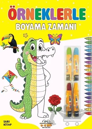 Örneklerle Boyama Zamanı - Sarı Kitap – Kolektif – 0-6 Yaş Yayınları kitap kapağı