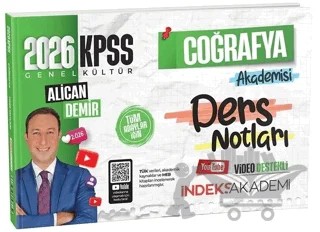 2026 KPSS Coğrafya Akademisi Video Ders Notları – Alican Demir – İndeks Akademi Yayıncılık kitap kapağı