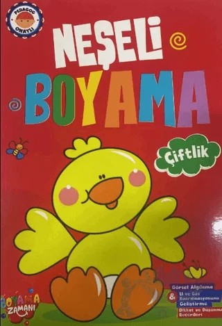 Neşeli Boyama - Çiftlik – Fatıma Gülbahar Karaca – Sancak Çocuk kitap kapağı