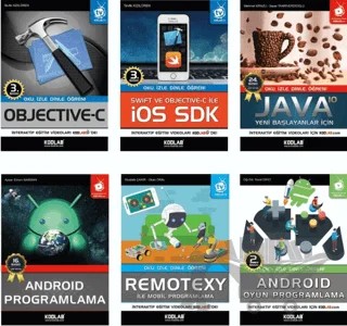 Mobil Programlama Uzmanlık Seti 3 (6 Kitap Takım) – Aysan Ethem Narman, Mehmet Kirazlı, Murat Dikici, Mustafa Çakır, Okan Oral, Sezer Tanrıverdioğlu, Tevfik Kızılören – Kodlab Yayın Dağıtım kitap kapağı