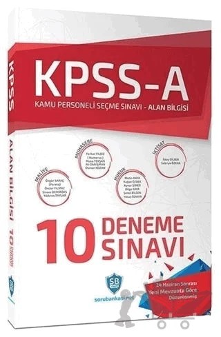 KPSS-A 10 Deneme Sınavı – Kolektif – Sorubankası Net Yayınları kitap kapağı