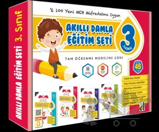 3. Sınıf - Akıllı Damla Eğitim Seti – Abdullah Çoşkun – Damla Yayınevi kitap kapağı