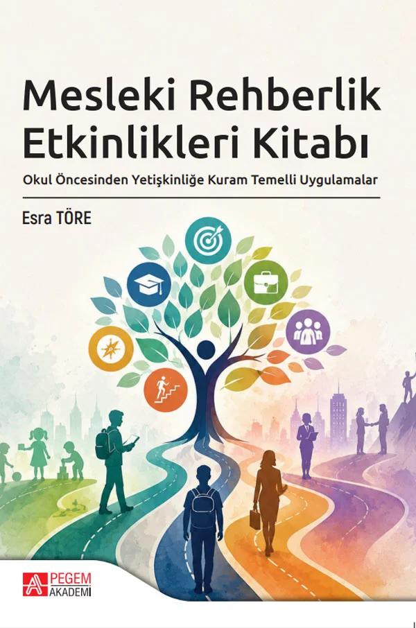 Mesleki Rehberlik Etkinlikleri Kitabı Okul Öncesinden Yetişkinliğe Kuram Temelli Uygulamalar – Pegem Akademi Yayıncılık kitap kapağı