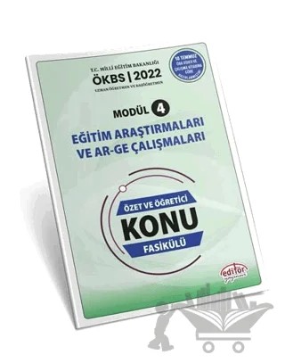Uzman ve Başöğretmen Modül 4 Eğitim Araştırmaları ve Ar-ge Çalışmaları Özet ve Öğretici Konu Fasikülü – Kolektif – Editör Yayınevi kitap kapağı