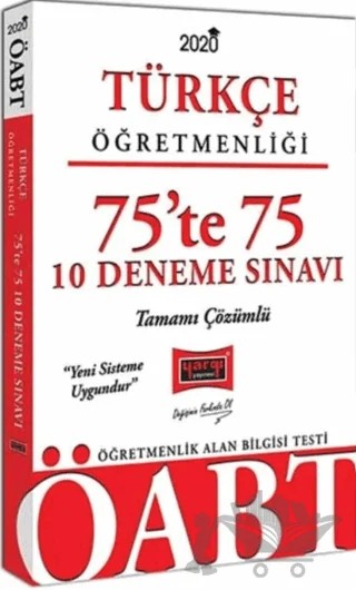 2020 ÖABT Türkçe Öğretmenliği 75 te 75 Tamamı Çözümlü 10 Deneme Sınavı – Kolektif – Yargı Yayınevi kitap kapağı