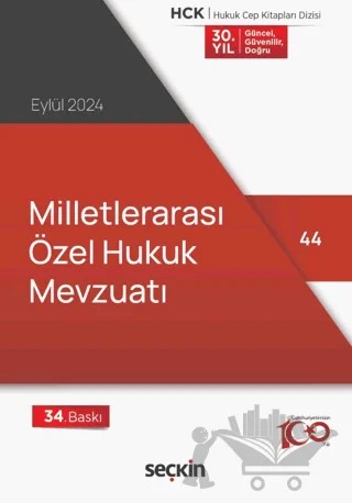 Milletlerarası Özel Hukuk Mevzuatı (Cep Kitabı) – Kollektif – Seçkin Yayıncılık kitap kapağı