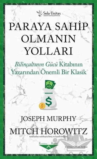 Paraya Sahip Olmanın Yolları – Joseph Murphy – Sola Unitas kitap kapağı