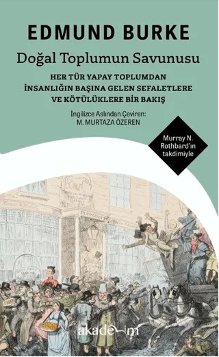 Doğal Toplumun Savunusu – Edmund Burke – Akademim Kitaplığı kitap kapağı