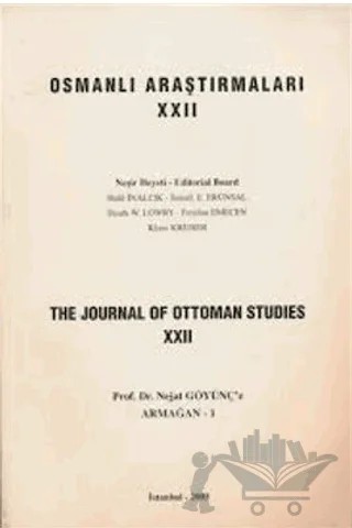 Osmanlı Araştırmaları - The Journal of Ottoman Studies Sayı: 22 – Kolektif – İsam Yayınları kitap kapağı
