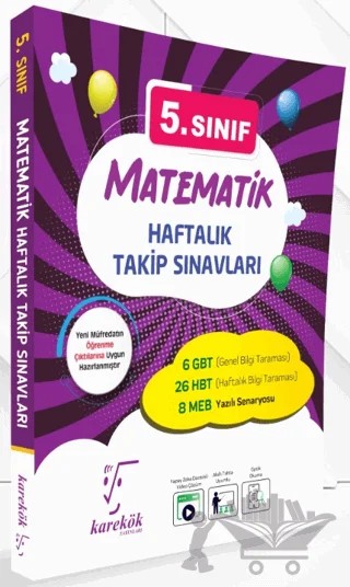 5. Sınıf Matematik Haftalık Takip Sınavları – Sibel Dağdeviren – Karekök Yayıncılık kitap kapağı