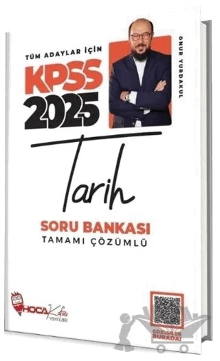 2025 KPSS Tarih Soru Bankası Tamamı Çözümlü – Onur Yurdakul – Hoca Kafası Yayınları kitap kapağı