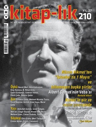 Kitap-lık Dergisi Sayı: 210 Temmuz - Ağustos 2020 – Yapı Kredi Yayınları kitap kapağı