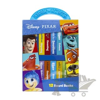 Disney Pixar Toy Story, Cars, Finding Nemo, and More! - My First Library 12 Board Book Block Set – Kolektif – Pi Kids kitap kapağı