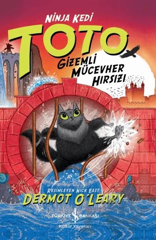 Ninja Kedi Toto - Gizemli Mücevher Hırsızı – Dermot O'Leary – İş Bankası Kültür Yayınları kitap kapağı