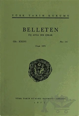 Belleten Sayı: 141 Cilt: 36 – Türk Tarih Kurumu Yayınları kitap kapağı