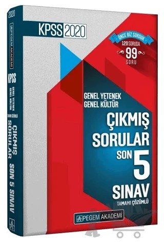 2020 KPSS Genel Yetenek Genel Kültür Tamamı Çözümlü Çıkmış Sorular Son 5 Sınav – Kolektif – Pegem Akademi Yayıncılık kitap kapağı