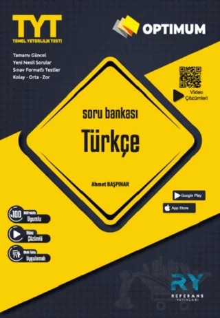 2022 Optimum TYT Türkçe Soru Bankası Video Çözümlü – Kolektif – Referans Yayınları kitap kapağı