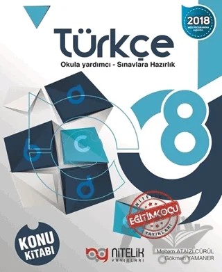 8. Sınıf Türkçe Konu Kitabı – Meltem Ataizi Cürül, Gökmen Yamaner – Nitelik Yayınları - Bayilik kitap kapağı