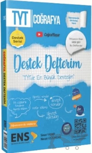 TYT Coğrafya Destek Defterim – Sinan Yaşar, Necati Üstündağ – ENS Yayınları kitap kapağı