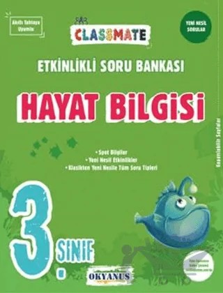 3. Sınıf Classmate Hayat Bilgisi Etkinlikli Soru Bankası – Kolektif – Okyanus Yayınları kitap kapağı