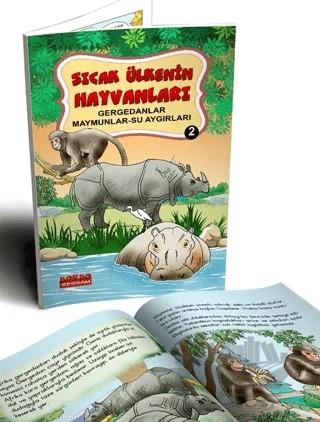 Sıcak Ülkenin Hayvanları 2 Gergedanlar-Maymunlar-Su Aygırları – Yusuf Yakup Sevinç – Bordo Ressam kitap kapağı