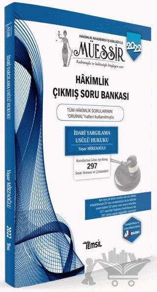 Müessir İdari Yargılama Hukuku Hakimlik Çıkmış Soru Bankası – Yaşar Mirzaoğlu – Temsil Kitap kitap kapağı