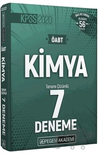2020 KPSS ÖABT Kimya Tamamı Çözümlü 7 Deneme – Kolektif – Pegem Akademi Yayıncılık kitap kapağı