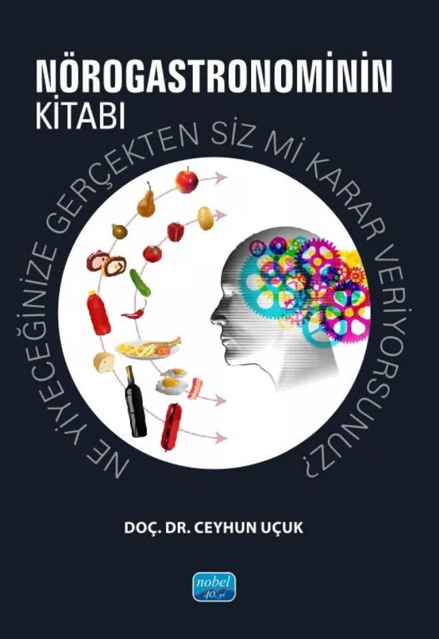 NÖROGASTRONOMİNİN KİTABI - Ne yiyeceğinize gerçekten siz mi karar veriyorsunuz? – Ceyhun Uçuk – Nobel Akademik Yayıncılık kitap kapağı