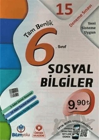 6. Sınıf Sosyal Bilgiler Tam Benlik 15 Deneme Sınavı – Kolektif – Bilimyolu Yayıncılık kitap kapağı