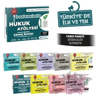 Hukuk Atölyesi İdari Hakimlik Tamamı Çözümlü Çıkmış Sorular Seti – Mustafa Dinçdemir, İlker Eroğlu, Okan Yıldırım, Cem Şahin, Murat Soylu, Kenan Bulut – Dizgi Kitap kitap kapağı