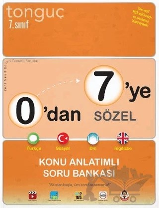 2020 0'dan 7'ye Sözel Konu Anlatımlı Soru Bankası – Kolektif – Tonguç Akademi kitap kapağı