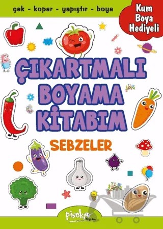 Çıkartmalı Boyama Sebzeler – Buçe Dayı – Pinokyo Yayınları kitap kapağı