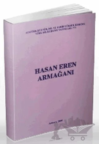 Hasan Eren Armağanı – Kolektif – Türk Dil Kurumu Yayınları kitap kapağı