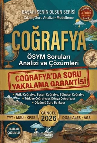 2026 Coğrafya ÖSYM Soruları Analizi ve Çözümleri – Kolektif – Güneş Kitabevleri Yayınları kitap kapağı