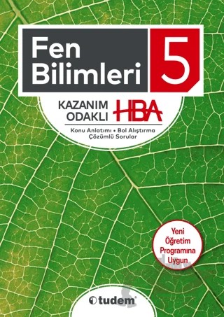 5. Sınıf Fen Bilimleri Kazanım Odaklı HBA – Kolektif – Tudem Yayınları - Bayilik kitap kapağı