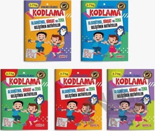 Okul Öncesi Oyunlarla Eğlenceli Kodlama 3-7 Yaş 5 Kitap Set – Kolektif – Eğiten Kitap kitap kapağı
