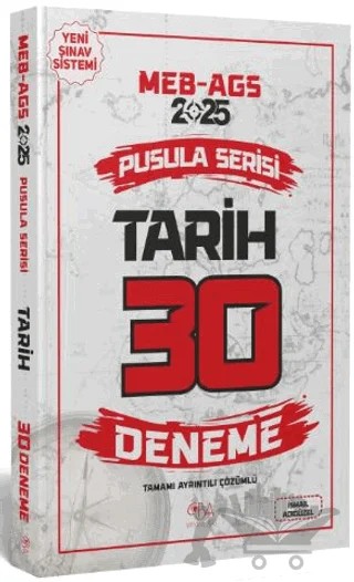 2025 MEB-AGS Tarih 30 Deneme Çözümlü Pusula Serisi – İsmail Adıgüzel – CBA Akademi kitap kapağı