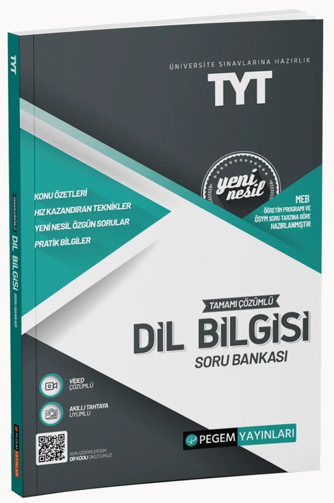 TYT Tamamı Çözümlü Dil Bilgisi Soru Bankası – Komisyon – Pegem Akademi Yayıncılık kitap kapağı