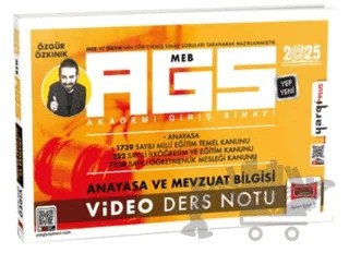 2025 MEB-AGS Anayasa ve Mevzuat Bilgisi Video Ders Notu – Özgür Özkınık – Yargı Yayınevi kitap kapağı
