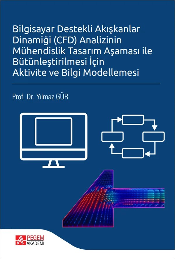 Bilgisayar Destekli Akışkanlar Dinamiği (CFD) Analizinin Mühendislik Tasarım Aşaması ile Bütünleştirilmesi İçin Aktivite ve Bilgi Modellemesi – Pegem Akademi Yayıncılık kitap kapağı