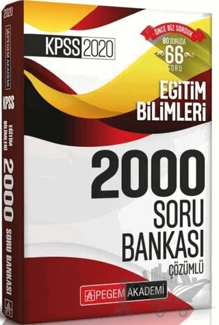 2020 KPSS Eğitim Bilimleri Çözümlü Efsane 2000 Soru Bankası – Kolektif – Pegem Akademi Yayıncılık kitap kapağı