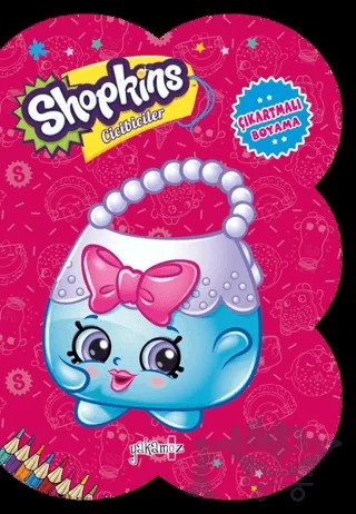 Shopkins Cicibiciler - Koyu Pembe Çıkartmalı Boyama – Kolektif – Yakamoz Yayınevi kitap kapağı