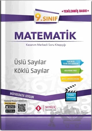 9. Sınıf Matematik Üslü Sayılar-Köklü Sayılar Soru Bankası – Kolektif – Sonuç Yayınları kitap kapağı